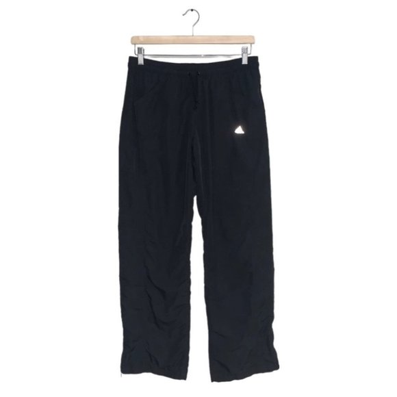 Adidas Track Pants Athletic  Black White Mesh‎ Zip Hem Women’s Size Medium - Picture 1 of 10